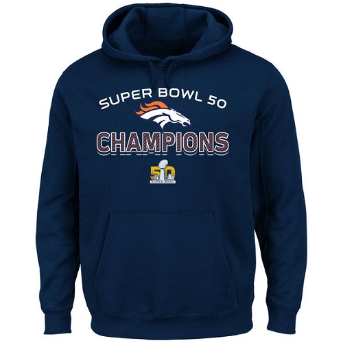 NFL Denver Broncos Majestic Super Bowl 50 Champions Beyond Victory Hoodie - Navy